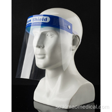 Skyddande ansiktssköldmask med klar bred visor